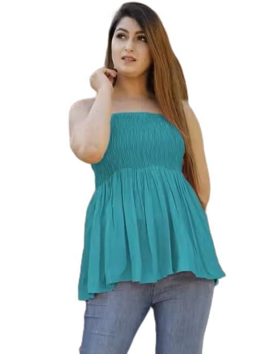 Trending & Pretty with Beautiful Front Mirror Embroidery and Storage Print for Women's and Girls |Top and Tunics--image-18