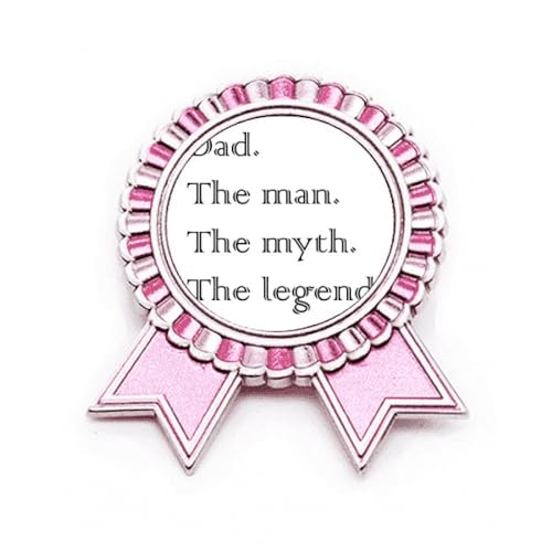 Broche papa en métal rose : le cadeau idéal avec citation pour la fête des pères