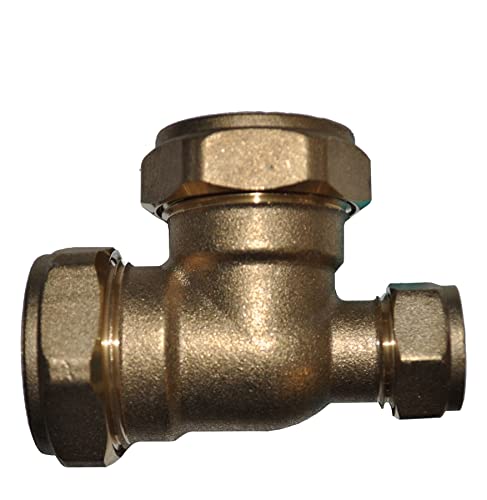 22mm x 15mm x 22mm Compression Reducing Tee - Pack of 2