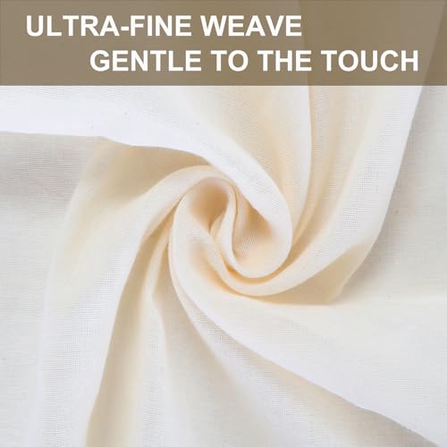 Cheesecloth 4-Pack 20x20 Inch – Organic Unbleached Cotton Grade 100, Reusable Hemmed Cloth for Cooking, Juicing, Cheese & Nut Milk Making by JOYJOJO - Image 6