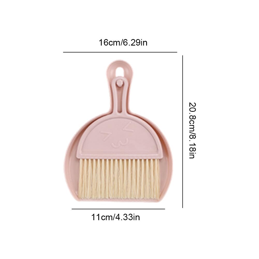 Surakey Dustpan and Brush Set Cleaning Tools Desktop Broom Bristle Brush for Efficient Tabletop Sweeping