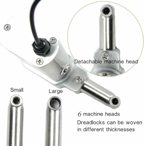 Machine à dreadlocks électrique avec 6 trous de remplacement interchangeables - 4