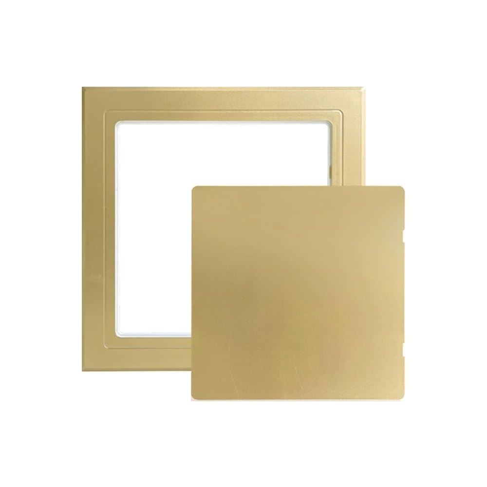 Dunsby Gold 250X250mm Access Panel Access Panel For Drywall Universal Self Adhesive Door Plastic Removable Inspection Hatch Ceiling(Gold 250X250mm)