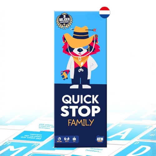 Quickstop - Juego de cartas familiar para niños, ideal para una velada acogedora con toda la familia, 2 a 7 jugadores, ganadores del Gran Premio Toy 2024, a partir de 7 años