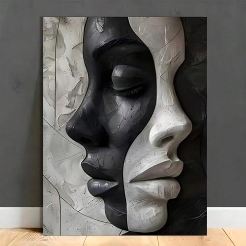 Toile de visage féminin pour habiller un mur vide sans surcharger le salon