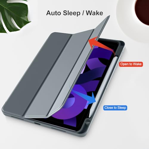 Image of Akkerds for iPad Air 11 Inch Case M4 /M3 /M2, Air 5th /4th Gen 10.9, Darkgrey