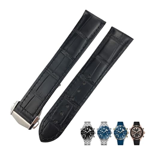 Bracelet montre cuir 21mm pour remplacer le bracelet Moonswatch rigide avec confort