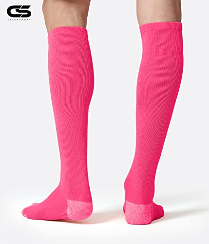 Cs Celersport 2 Pack Baseball Softball Socks Knee High Over The Calf Sports Tube Socks For Kids Youth And Adult Small Pink #TOP3