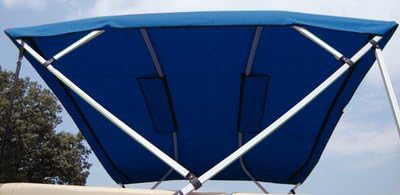 Carver Covers 510AL04 4 Bow Bimini Top Ptn Canvas W/Rl Blue Made by Carver Covers