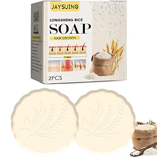 Haar Shampoo Bar, Haar Darkening Shampoo Bar, Natürliches Organisches Reis Festes Seifenhaar, Helps Stop Hair Loss, Hair Regrowth Hair Soap Bar for Men & Women Cover