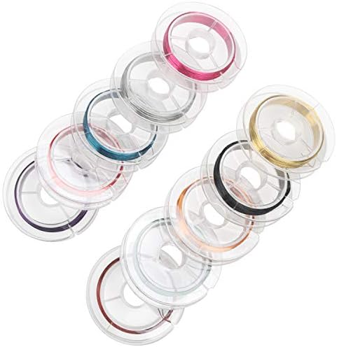 Kurtzy Colourful Aluminium Jewellery Making Craft Wire and Pliers (12 Pack) - 28 Gauge - 10m/32.8 ft Rolls - 10 Colours - Flexible Metal for DIY, Artistic Floral Crafts, Beading and Model Making