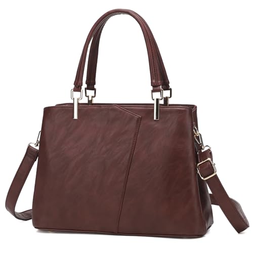 Image of Women's Purses Medium Top Handle Shoulder Hobo Tote Leather Handbag