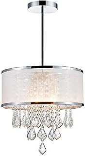 ANJIADENGSHI Modern K9 Crystal Chandelier Lighting Drum LED Ceiling Chandelier for Dining Room