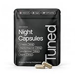 TUNED Night Capsules - Natural Sleep Supplement & Sleeping Aid for Adults with Magnesium Bisglycinate, L-Theanine & Apigenin - Non Melatonin Sleeping Tablets | UK Made GMP Certified