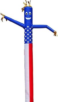 20ft Advertising Inflatable Tube Men Blow Up Giant Waving Arm Fly Puppet Christmas Halloween Decorative Signs for Business Store Party No Blower