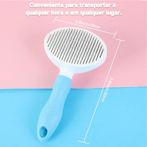 Escova para Animais de Estimação, escova para cães para derramamento com pente para gatos, escova de