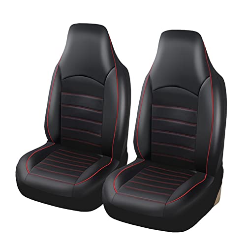 Blueshyhall Housses de siège de voiture universelles en cuir PU pour la plupart des voitures, SUV et camions (rouge) Cover