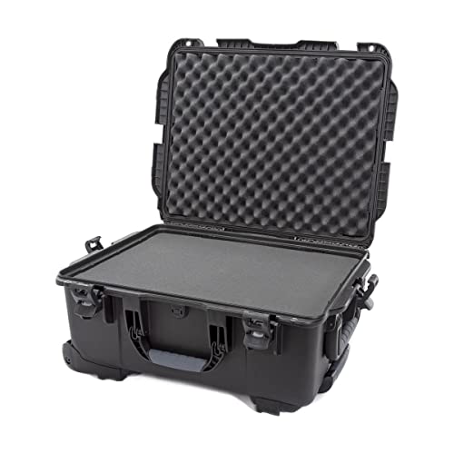 955 - Custodia rigida impermeabile con ruote e inserto in schiuma colore: Nero