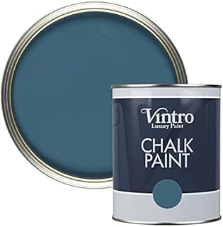 Vintro | Blue Chalk Paint | Furniture Paint | Shabby Chic | Upcycle | Decorate | Ultra Matt Finish | 1 Litre (French Navy)