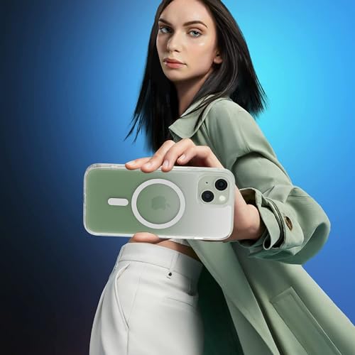 Image of Vaku Luxos Thermoplastic Polyurethane Back Cover Case For iPhone 15 Plus Scratch Resistant Slim Fit Protective Design Military-Grade Protection Compatible With Mag-Safe Wireless Charging-Green