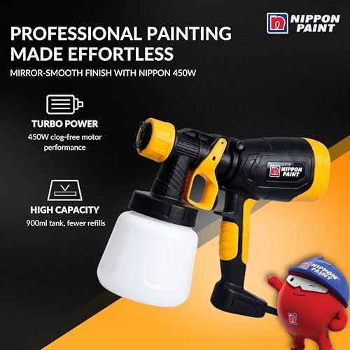 Nippon Paint Store Nippon Paint 450W Electric Paint Spray Gun, 900Ml, - Image 3