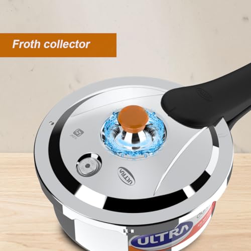 Image of Ultra Duracook Junior Celebrations pack of 3.5L & 5.5L Pressurecooker,Gifting,SS304 FoodGrade,Interchangeable Lids,Frothcollector,Induction,3LayerCompositeBase,solid Bakelite handles,ISI,10Y Warranty