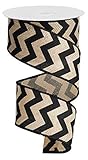 Chevron Wired Edge Ribbon (2.5