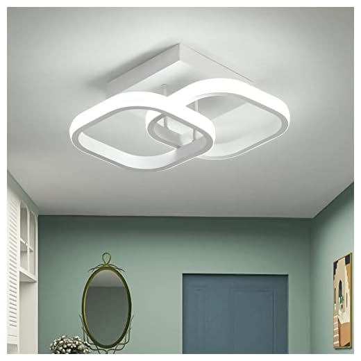 Plafon Led Techo,24W Moderna Lámpara de Techo,Cuadrada Acrílico Luz de Techo,2520LM Blanco Frío 6000K Plafones Techo,lamparas Techo Para Comedor Corredor Baño Cocina Dormitorio Pasillo,L24cm Blanca