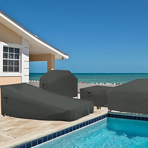 Abccanopy Waterproof Outdoor Patio Ottoman Cover Lawn Patio Furniture Covers Heavy Duty Uv Resistant Dust Proof Protective Covers, 28" Lx 28" Wx 17" H #TOP6