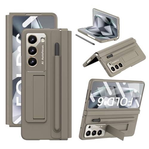 ^܂肽ݎgѓdbA[}[ Galaxy Z Fold 6ΉP[XAtgXN[veN^[SyXbgtAPUU[qW+n[hPCVF^XیdbJo[(Light Coffee)