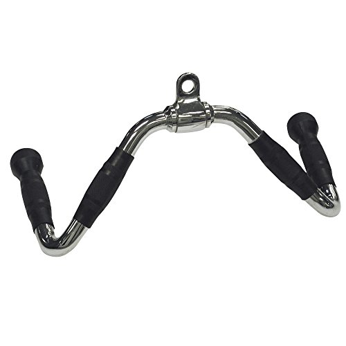 Body-Solid Pro-Grip Multi Bar Cable Machine Attachment with Rubber Grips - Ideal for Seated Rows Bicep Curls Triceps Press Downs and LAT Pull Downs