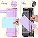 2 Set A4 Paper Cutter 12 Inch Titanium Paper Trimmer Scrapbooking Tool with 2pcs Replacement Blades with Automatic Safety Guard and Side Ruler for Craft Paper,Cardstock,Photo,Coupon, Label