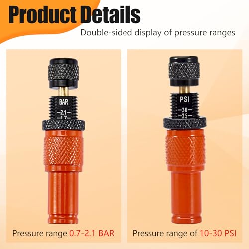 Image of B4B BANG 4 BUCK Adjustable Auto-Stop Tire Deflator Valve Kit, 10-30 PSI Tire Deflators Offroad Accessories for Cars, Motorcycles, Trucks, Bikes, Dirt Bikes, RVs or ATVs (Set of 4)
