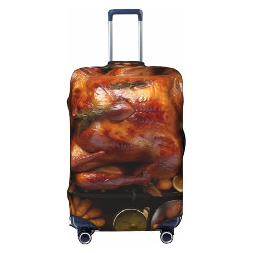 Happy Thanksgiving Turkey Print Elastic Washable Baggage Protector Universal Suitcase Cover Travel Luggage Cover
