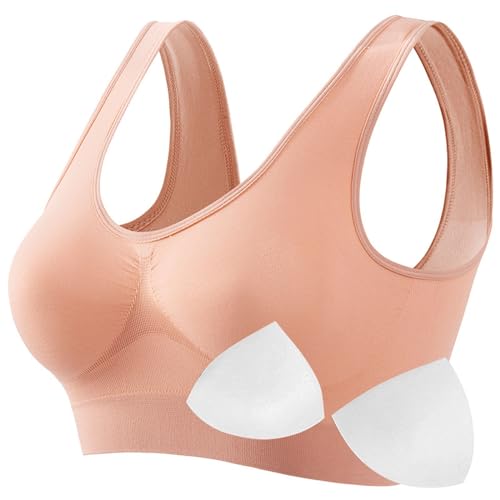 Women Clothes Clearance Full Support Sports Bras For Women Breathable Cool Liftup Air Bra,2024 Seamless Wireless Plus Size Lingerie Women, Large Size Sports Bras Underwear With Breast Pads Small