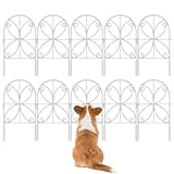 Mppchhn Gartenzaun Beetumrandung - 10 Stück Dekorative Beeteinfassung Blumenbeet,Stabiler Gartenschutz Zaunsystem, Wetterfeste Gartenausstattung Zur Temporären Haustierabsicherung