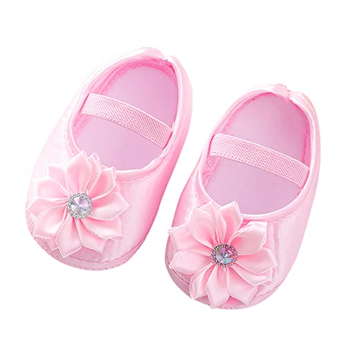 Baby Girl Flower Princes Shoes Soft Sole Mary Jane Flat Wedding Party Dress Crib Shoes Non-slip Toddler First Walkers