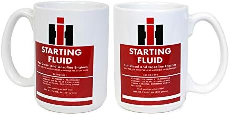 International Harvester Set Of 2-15oz IH Starting Fluid Ceramic Mug OBT1500-Set Of 2