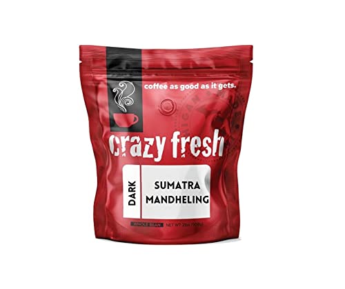 Crazy Fresh Café en Grano 2 lb Tueste Oscuro Sumatra