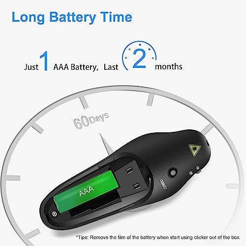 Image of COOLCOLD Laser Pointer | Slide Changer with Laser Pointer | Laser Pointer for Presentation | Power Point Clicker USB Wireless 2.4ghz Remote Control for Laptop Slideshow Projector Presentations