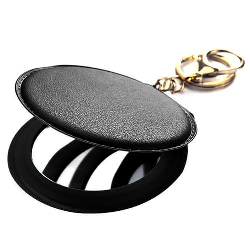 Espejo Plegable Portátil de Doble Cara Para Maquillaje y Viaje - Con Llavero y de Bolsillo - Para Retoques Sobre la Marcha - Ideal Para Niñas y Artistas