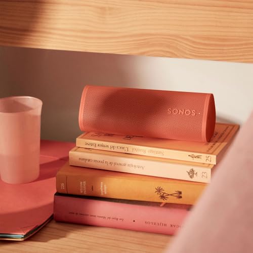 Image of Sonos Roam 2 | Lightweight Portable Waterpoof Speaker with Bluetooth, WiFi, 10 Hour Battery Life and Voice Control for Home and Outdoor Use - Sunset Red