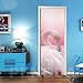 SEKCTV Türaufkleber Selbstklebend TürPoster Türtapete Für Innentüren 3D rosa tierischer flamingo Schlafzimmer Badezimmer Küche Vinyl Wasserdicht Selbstklebende Wandbild Tapete Für Wände Aufkleber 77x2