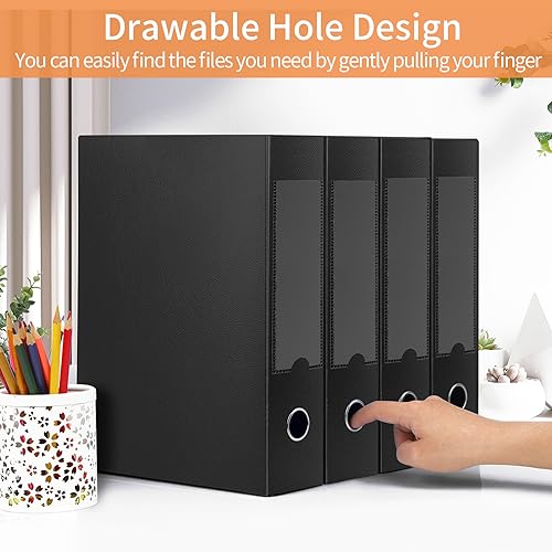 HUA JIE Pacote com 2 caixas de arquivo A4, caixa de arquivos, coluna de 65 mm, caixa de armazenament