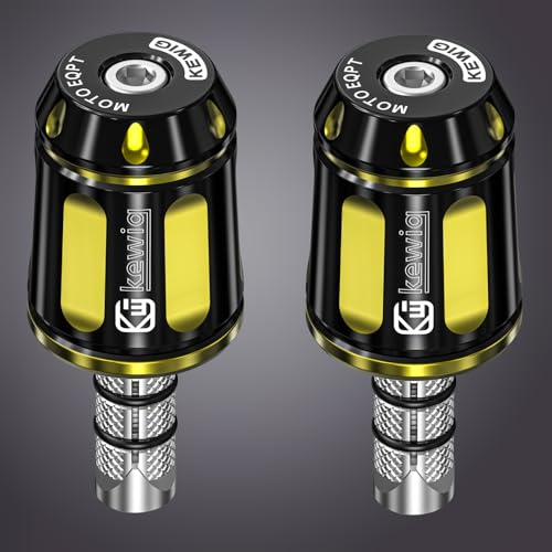 BRCOVAN Motorcycle Handlebar End Plugs with Metal Expansion Spacers, Fit Bar Hole 13mm-18mm in Diameter, CNC Processing Aluminum Alloy Material (Black+Gold) - Thumbnail 6