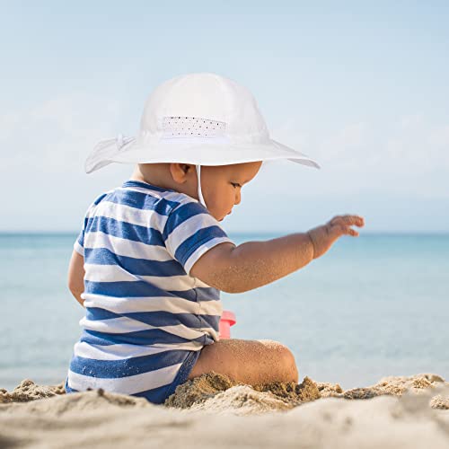 Poroka 4 Packs Baby Sun Hat Upf 50+ Sun Protection Adjustable Wide Brim Bucket Hat Beach Hat For Boy Girl #TOP6