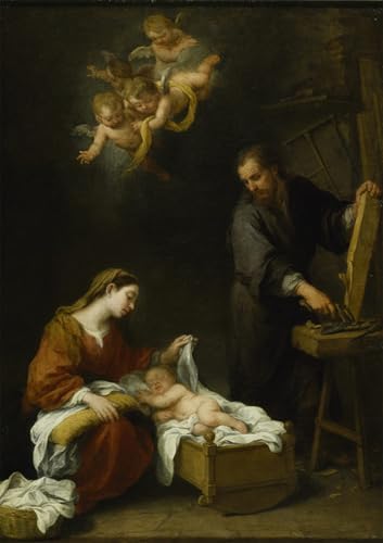 Poster la Sainte Famille Murillo impression sur toile premium toile artistique 60x90cm