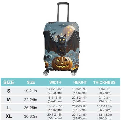 Travel Luggage Cover Suitcase Protector Halloween Bat Elastic Washable Suitcase Cover Anti-scratch Spandex Baggage Covers Fits 18-32 Inch Luggage2