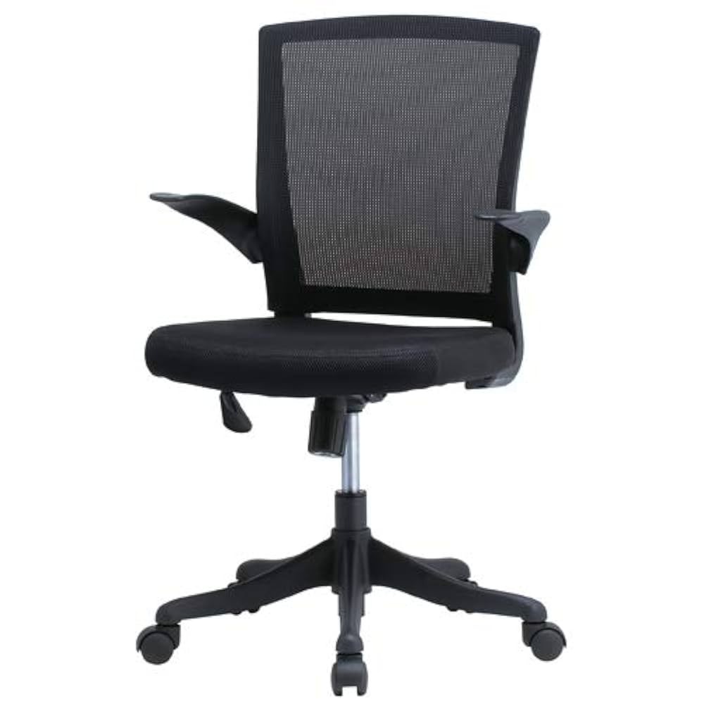 Amazon | 井上金庫 FEMシリーズ メッシュチェア(肘付) ブラック