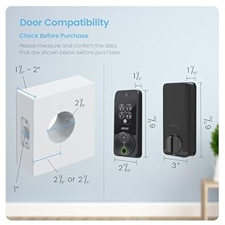 Lockly Visage Zeno Series Smart Lock, Facial Recognition & Fingerprint Keyless Entry Door Lock, Built-in Wi-Fi Deadbolt with Apple Home Key, PIN Genie Keypad, App Remote Control (Matte Black)